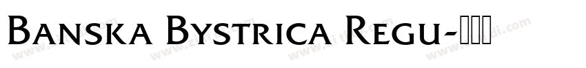 Banska Bystrica Regu字体转换